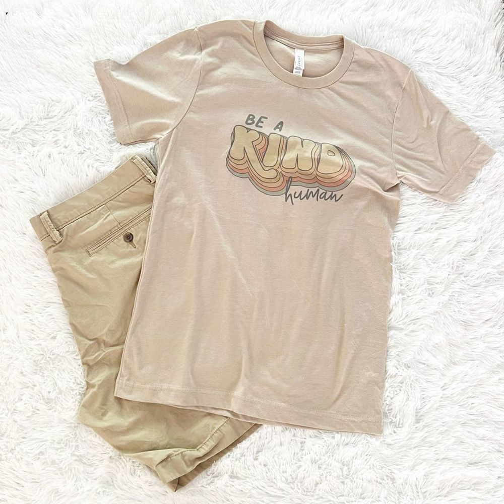 Be a Kind Human Tee, Unisex Sz S